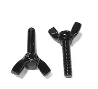 5-10 pièces M4 M5 M6 M8 DIN316 acier avec boulon papillon noir boulon à oreilles ensemble écrous à oreilles griffe vis vis à oreilles(10mm,M5 10PCS)