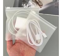5/10 pièces, sac de rangement transparent givré pour câble de données, étui de câble de chargement, organisateur de câble, sac à fermeture éclair givré, sac à fermeture éclair autoscellant pour rangem