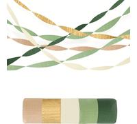 5/10 rouleaux 1000 pouces/rouleau de guirlandes de papier crépon vert sauge et or, décorations pour anniversaire, camp, enterrement de vie de jeune fille, mariage, douche nuptiale, fête de fiançailles