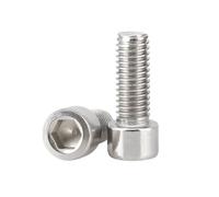 5-100 pièces M1.6-M8 acier inoxydable empreinte hexagonale creuse tête cylindrique vis à machine, M6x50mm(10 pièces)