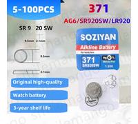 5-100 pièces Piles bouton alcalines SOZIYAN AG6 371 SR920SW 2024 neuves, convenant pour les montres, jouets, télécommandes, emballées individuellement 10 pièces,20 pièces,30 pièces,40 pièces,50 pièces