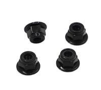 5/10pc M3 M4 M5 M6 M8 M10 M12 304 A2 Bride En Acier Inoxydable/acier Au Carbone Écrou De Blocage Nylon Insérer Autobloquant Nylock Contre-écrou(Black Carbon Steel,M6 10pcs)