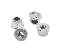 5/10pc M3 M4 M5 M6 M8 M10 M12 304 A2 Bride En Acier Inoxydable/acier Au Carbone Écrou De Blocage Nylon Insérer Autobloquant Nylock Contre-écrou(White Carbon Steel,M3 10pcs)