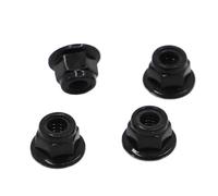 5/10pc Noir Blanc En Acier Au Carbone/Acier Inoxydable Bride Hexagonale Nylon Écrou De Verrouillage Autobloquant Nylock Contre-écrou M3 M4 M5 M6 M8 M10 M12(Black Carbon Steel,M5 10pcs)