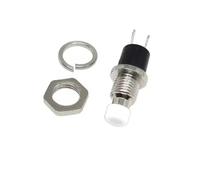 5/20/100 pièces 7mm interrupteur à bouton-poussoir momentané, PBS-110 NO NC auto-réinitialisation ON OFF Micro interrupteur for le contrôle de Circuit électronique bricolage(PBS-110 NO White,5pcs)