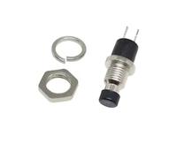 5/20/100 pièces 7mm interrupteur à bouton-poussoir momentané, PBS-110 NO NC auto-réinitialisation ON OFF Micro interrupteur for le contrôle de Circuit électronique bricolage(PBS-110 NO Black,5pcs)
