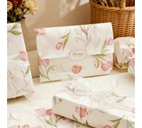 5/20/30/50 pièces Papier de soie motif tulipe printemps, papier cadeau floral & remplissage de sac pour mariage, anniversaire, fête, artisanat DIY, décoration de cadeau 50*35cmPapetier
