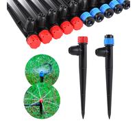 5/20/50/100 pièces 360 ° Arroseur dispersonnant, goutteur d'arrosage pour jardin, agricole, fleurs, pelouse, buse d'irrigation verrouillée, connexion 1/4 tuyau 20Pcs Scattering