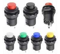 5/20 pièces interrupteurs à bouton-poussoir auto-verrouillage/momentané DS228 DS428 12mm interrupteur à bouton-poussoir OFF-ON DS-228 DS-428 Mix