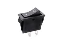 5/20 pièces KCD3 interrupteur à bascule lumineux, 3 broches 2 positions ON OFF interrupteur d'éclairage LED, 16A 250V 220V avec capuchon de protection for équipement électrique(2Pin Black,5PCS)