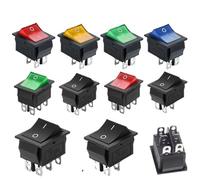 5/20 pièces KCD4 4/6Pin interrupteur à bascule marche/arrêt Led 25x31mm 16A 250V AC(Red 4PIN,5PCS)