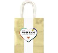 Sac en papier DORÉ SCINTILLANT, taille: M
