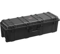 5,5 Cu.ft Valise à coque dure résistante aux intempéries avec 3 poignées Valise grande capacité noire