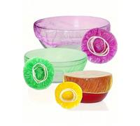 5/50/100 pièces Couvercles alimentaires élastiques réutilisables et colorés, convenant aux bols, excellente alternative au papier aluminium et au film plastique, couvercles de bol transparents et exte