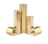 5-50 pièces M2 M2.5 M3 M4 M5 M6 Entretoises de pilier en laiton hexagonal à double étape, entretoise de montage de boulon hexagonal pour carte mère PCB, écrou creux (M2.5XL (50pcs),12mm)