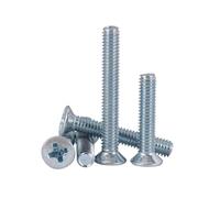 5-500 pièces M2-M8 type-KM acier au carbone zingué bleu empreinte cruciforme tête fraisée vis à machine, M5x20mm(100 pièces)
