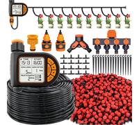 5-50M 1/4 "jardin minuterie intelligente ensemble d'irrigation IPX5 étanche LCD contrôleur d'arrosage automatique peut être utilisé kit de plantes de pelouse d'eau C-15M-Timer Kit