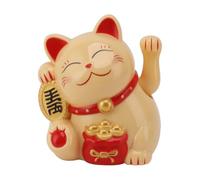 5.5in Lucky Cat Waving Arm Set, Electric Cute Waving Cat Waving Arm for Fortune Money and Good Luck Fortune Cat Statue Décorations pour Décorer le Bureau de Caisse de la Réception (MLY11020-2 Jaune)