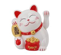 5.5in Lucky Cat Waving Arm Set, Electric Cute Waving Cat Waving Arm for Fortune Money and Good Luck Fortune Cat Statue Décorations pour Décorer le Bureau de Caisse de la Réception (MLY11020-1 Blanc)