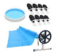 Couverture de piscine Enrouleur mobile 5,7 m réglable pour liner solaire