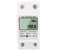 5-80A DDM15SC Compteur d'énergie électronique KWh LCD Affichage Numérique Monophasé DIN-Rail