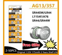 5 à 50 pièces Batteries LR44 haute capacité L1154F AG13 SR44 A76 batterie alcaline Premium 1.5V pile bouton pour calculatrice