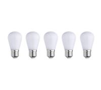 Lumisky Lot de 5 ampoules LED E27 blanc globe compatible guirlande PARTY BULB WHITE H7cm