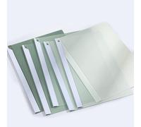 5 Baguette Reliure A4 Transparent Plastique, Barre de Serrage Pivotante pour Gagner du Temps et de L'énergie (Vert)