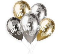 5 ballons bio shiny nombre 20 33cm multicolore - gemar 349375 Multicolore G