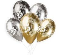 5 ballons bio shiny nombre 25 33cm multicolore - gemar 349399 Multicolore G