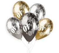 5 ballons bio shiny nombre 40 33cm multicolore - gemar 349412 Multicolore G