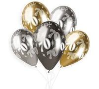 5 ballons bio shiny nombre 70 33cm multicolore - gemar 349443 Multicolore G