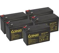 5 batteries Kung Long WP7,2-12A F2 AGM, 12V, 7,2Ah – compatibles avec les onduleurs de la série MT2000/RM de la marque Effekta