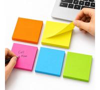 5 blocs-notes adhésifs, 7,6 x 7,6 cm, 50 feuilles chacun, 5 couleurs pour | Matériau en papier, 5 couleurs, 50 feuilles par bloc, 250 feuilles au total, dos autocollant, surface inscriptible
