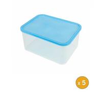 5 Boites plastiques hermétiques professionnelles 4 litres