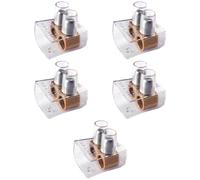 5 Bornes de boîte de dérivation double, bipolaire, section 2x 35mm² 35mmq, 2 pôles, borne pour câblage de boîte de dérivation, cloches, en polycarbonate et laiton, pour boîtes de dérivation, 500V 125A