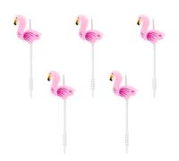 5 bougies flamant rose