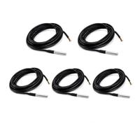 5 Capteurs De Température, Compatible Avec DS18B20, Câble 2 M | Sonde Étanche en Acier Inoxydable, Précision de ±0,5 °C, pour Arduino, Raspberry Pi et Shelly