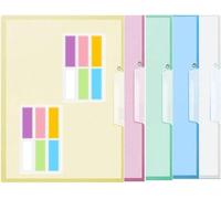 5 classeurs A4 transparents avec pochettes et porte-étiquettes pour le rangement et l'organisation