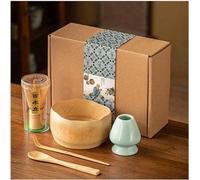 5 coffrets de thé matcha avec cuillères et accessoires, coffret cadeau japonais