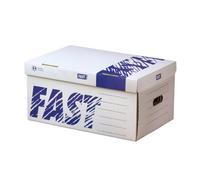 5 Conteneur D'Archivage Fast Couv. Manu Blanc/Bleu