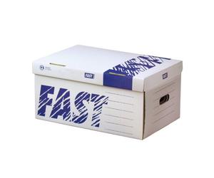 5 Conteneur D'Archivage Fast Couv. Manu Blanc/Bleu