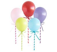 5 Décorations pour gâteau Mini Ballons multicolores 12 cm - Multicolore