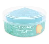 5 Découpoirs en plastique sapin - Scrapcooking - Vert - Plastique Multicolore G