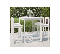 vidaXL Ensemble bar de jardin 5 pièces blanc pin massif