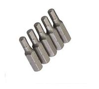 5 EMBOUTS DE VISSAGE COURT 25MM ENTRAINEMENT 6 PANS 1/4 POUR VISSEUSE - emboutspourtournevis14 : 6 Pans de 2.5