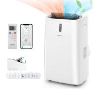 5 en 1 Climatiseur Mobile Wifi 14000BTU 4,1KW R290 COSTWAY-Refroidissement,Ventilation,Déshumidificateur-Kit de Fenêtre