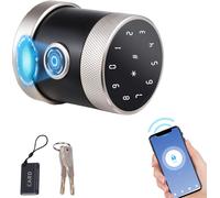 5 en 1 Déverrouiller Porte intelligente Verrouillage ntrée sans outon biométrique avec clavier BT f��r Tuya App Mot de passe de télécommande Empreinte digitale Cartes IC Mécanisme ccuei