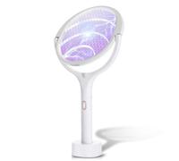 5 en 1 Tapette à mouche électrique Rechargeable Moustiques piège à moucherons raquette Insectes anti-moustiques