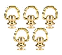 5 ensembles en laiton clou Rivet goujon vis tête boutons goujon en métal et vis avec anneau en D pour cloche de parfum d'artisanat en cuir or, 10x5mm